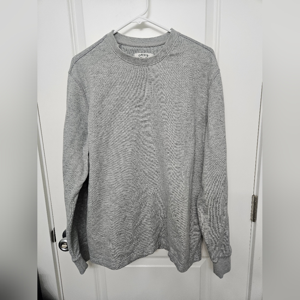 Orvis Light Gray Men’s Crewneck Sweater Large